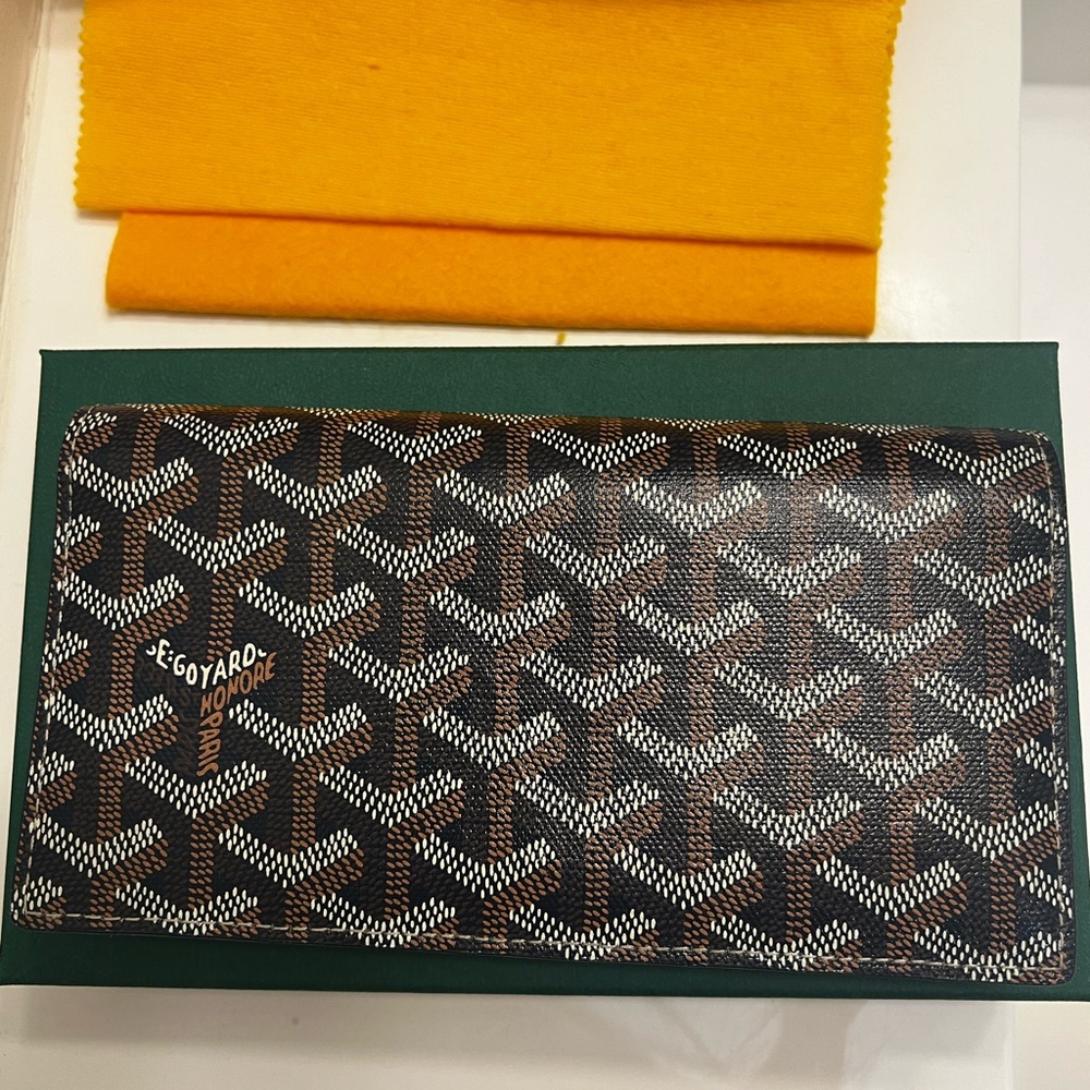 GOYARD Navy Blue Coated Bi-Fold Richelieu Wallet